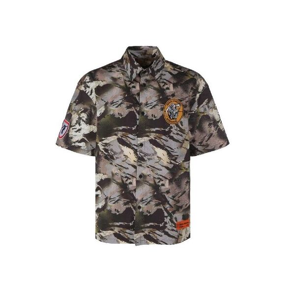 Heron Preston Bicolor Cotton Pattern Men's Shirt